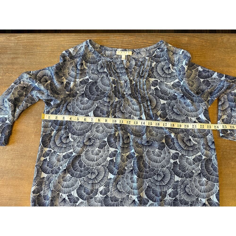 CHAUS New York Blue Fern Blouse Shirt Top Women size L - Picture 6 of 7